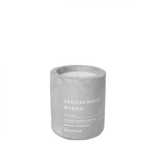 blomus Duftkerze SANDALWOOD MYRRH grau Sandelholz, Myrrhe