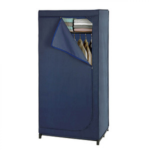 WENKO Kleiderschrank Business, 64530100 blau 1 Fachboden 75,0 x 50,0 x 160,0 cm