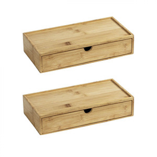 2 WENKO Terra Ordnungsboxen braun 28,0 x 14,0 x 6,0 cm