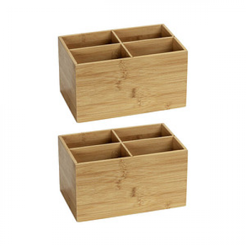 2 WENKO Terra Ordnungsboxen braun 22,0 x 14,0 x 12,0 cm