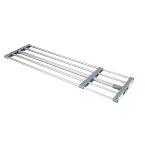 WENKO Teleskop-Garderobe 50609100 silber Metall 5 Haken 70,0-120,0 x 3,0 cm