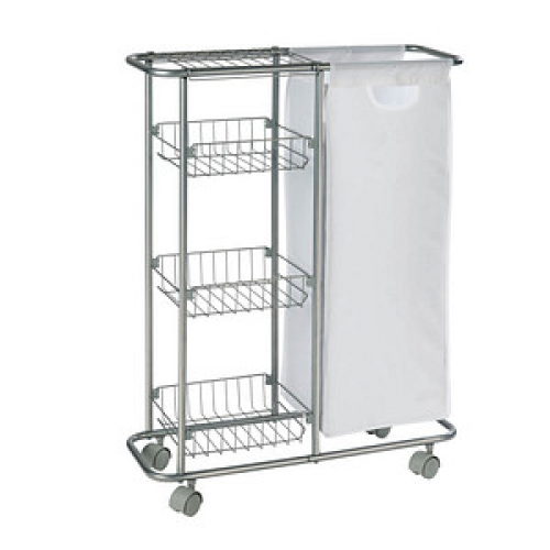 WENKO Etagenwagen Slim silber 58,0 x 20,0 x 80,0 cm