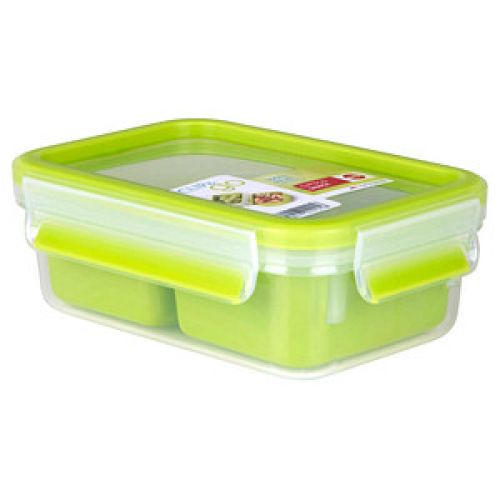 emsa Lunchbox CLIP & GO transparent/grün 1,0 l, 1 St.