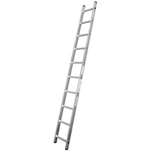 KRAUSE Anlegeleiter CORDA silber 10 Sprossen, H: 280,0 cm