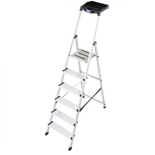 KRAUSE Stehleiter MONTO Secury mit Multi-Grip alu 6 Stufen, H: 210,0 cm