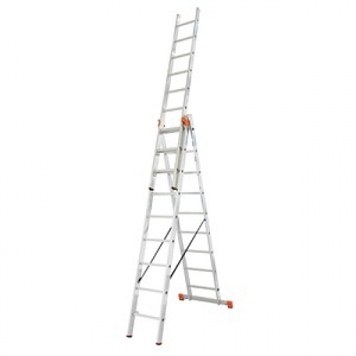 KRAUSE Vielzweckleiter MONTO Tribilo alu 3x 9 Sprossen, H: 270,0 cm