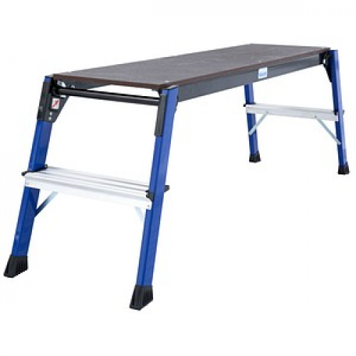 KRAUSE Arbeitsplattform MONTO StepTop blau 2 Stufen, H: 110,0 cm