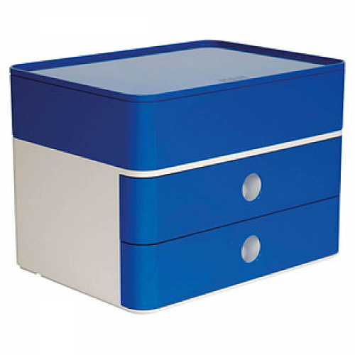 HAN Schubladenbox Smart Box plus ALLISON  royal blue 1100-14, DIN A5 mit 3 Schubladen