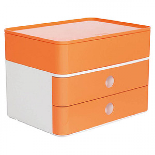 HAN Schubladenbox Smart Box plus ALLISON  apricot orange 1100-81, DIN A5 mit 3 Schubladen