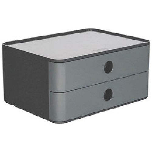 HAN Schubladenbox Smart Box ALLISON  granite grey 1120-19, DIN A5 mit 2 Schubladen