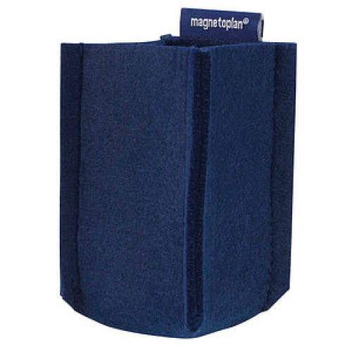 magnetoplan Stiftehalter magnetoTray SMALL blau Filz 6,0 x 6,0 x 10,0 cm