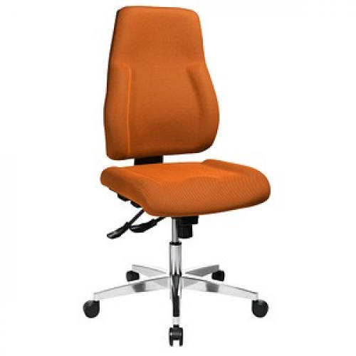 Topstar Bürostuhl Point 91, PI99GBC4 Stoff orange, Gestell alu