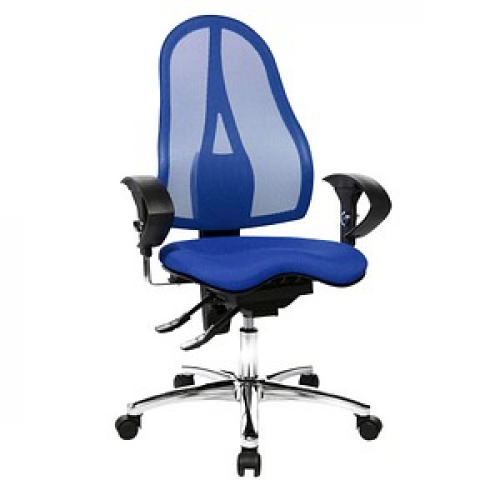 Topstar Bürostuhl Sitness® 15, ST19UT38 Stoff blau, Gestell chrom