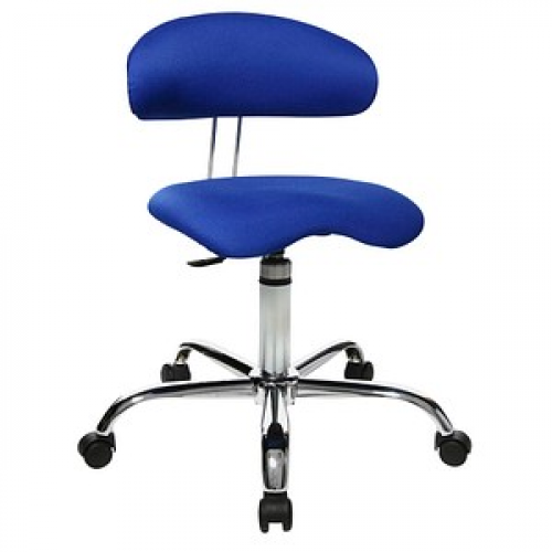 Topstar Bürostuhl Sitness® 40, ST290W56 Stoff blau, Gestell chrom