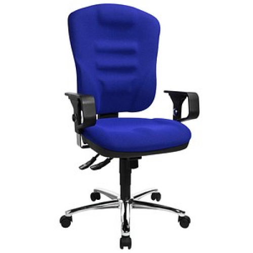 Topstar Bürostuhl Softec Synchro Deluxe, SOFTEC BC6 Stoff blau, Gestell chrom