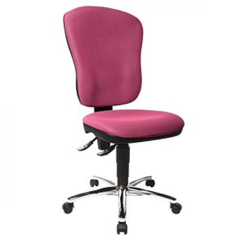 Topstar Bürostuhl Steel Point 80, 8189 BB1 Stoff rosa, Gestell chrom