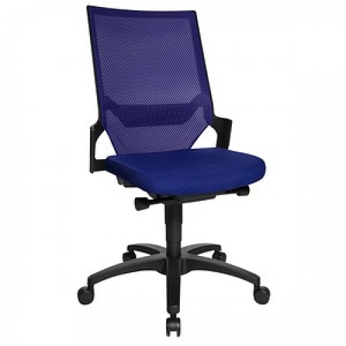 Topstar Bürostuhl Autosynchron®-1, AU1000 T38 Stoff blau, Gestell schwarz