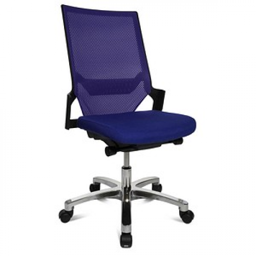 Topstar Bürostuhl Autosynchron®-1 Alu, AU1090 T38 Stoff blau, Gestell alu