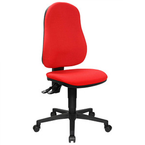 Topstar Bürostuhl Point 60, 8160G21 Stoff rot, Gestell schwarz