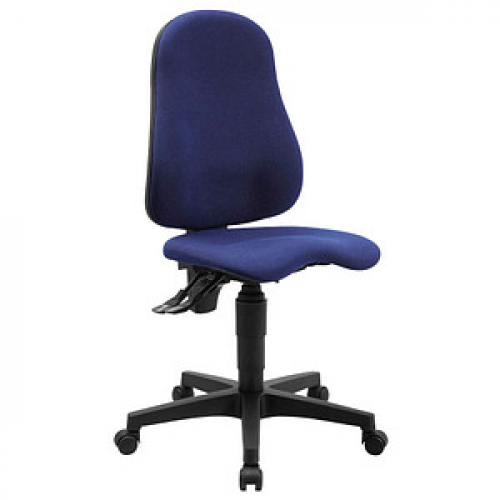 Topstar Bürostuhl Ortho Point, PO90G26 Stoff blau, Gestell schwarz