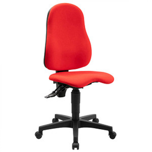 Topstar Bürostuhl Ortho Point, PO90G21 Stoff rot, Gestell schwarz