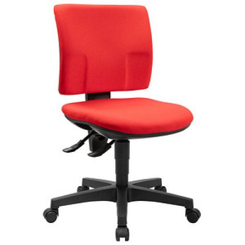 Topstar Bürostuhl Pro 30, PU300G21 Stoff rot, Gestell schwarz