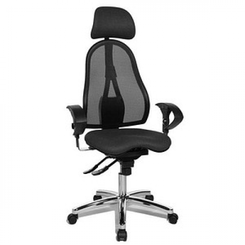 Topstar Bürostuhl Sitness 45, ST99U L52X Stoff anthrazit, Gestell chrom