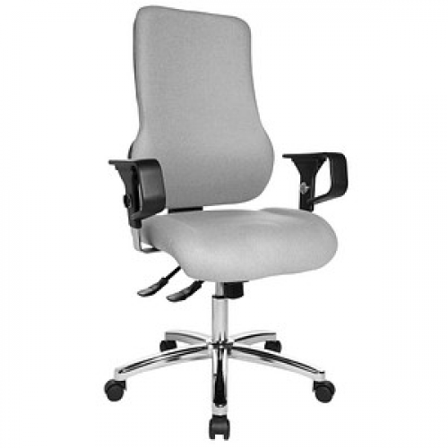 Topstar Bürostuhl Sitness 55, SD69X L53 Stoff grau, Gestell chrom