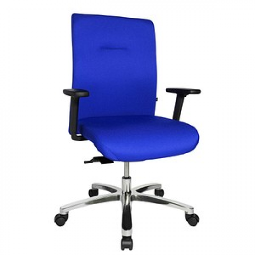 Topstar XXL Bürostuhl Big Star 10, BT190T W56 Stoff blau, Gestell alu