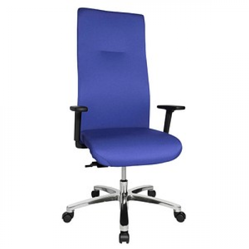 Topstar XXL Bürostuhl Big Star 30, BT390T W56 Stoff blau, Gestell alu