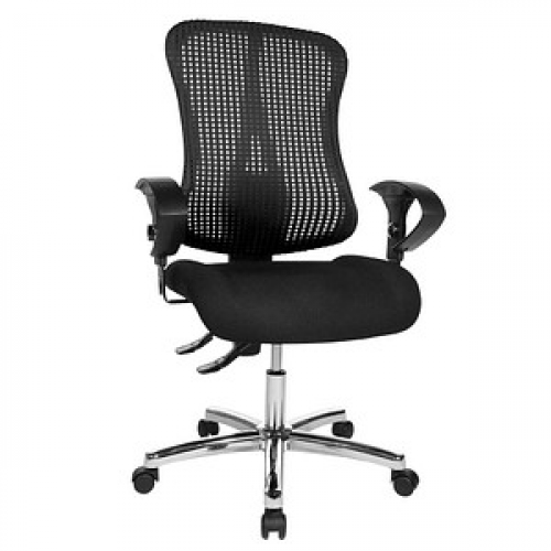 Topstar Bürostuhl Sitness® 90, SITNESSHP BC00 Stoff schwarz, Gestell chrom