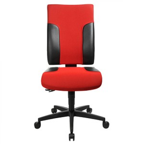 Topstar Bürostuhl Two 20, TF200 S101 Stoff rot, Gestell schwarz