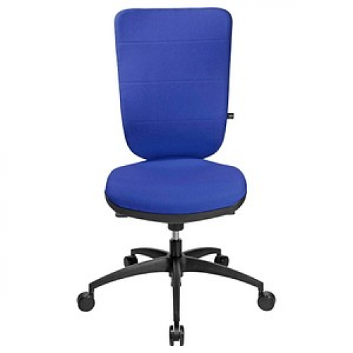 Topstar Bürostuhl Soft Pro 100, NN400 T38 Stoff blau, Gestell schwarz