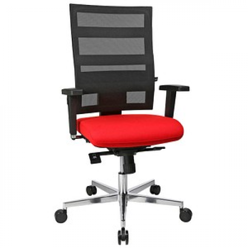 Topstar Bürostuhl Sitness X-Pander Plus, SI959WGT310 Stoff rot, Gestell alu