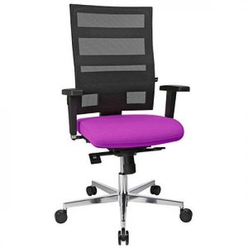 Topstar Bürostuhl Sitness X-Pander Plus, SI959WGT330 Stoff lila, Gestell alu