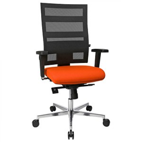 Topstar Bürostuhl Sitness X-Pander Plus, SI959WGT340 Stoff orange, Gestell alu