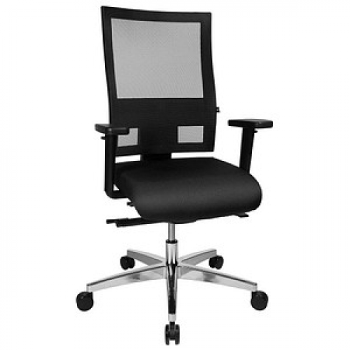 Topstar Bürostuhl Sitness 60, PS69BH W50 Stoff schwarz, Gestell alu