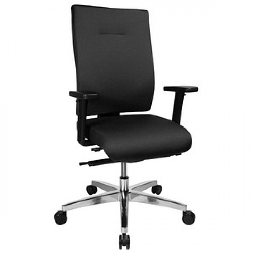 Topstar Bürostuhl Sitness 70, PS79BH W50 Stoff schwarz, Gestell alu