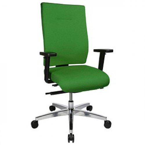 Topstar Bürostuhl Sitness 70, PS79BH W55 Stoff grün, Gestell alu