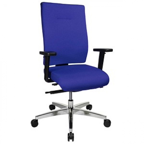 Topstar Bürostuhl Sitness 70, PS79BH W56 Stoff blau, Gestell alu