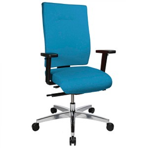 Topstar Bürostuhl Sitness 70, PS79BH W58 Stoff blau, Gestell alu