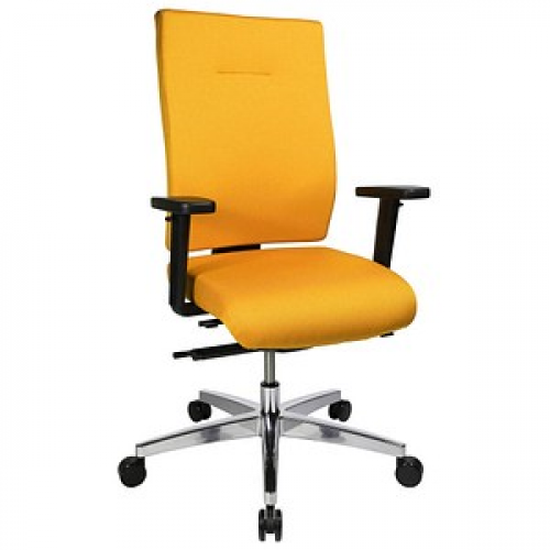 Topstar Bürostuhl Sitness 70, PS79BH W59 Stoff gelb, Gestell alu