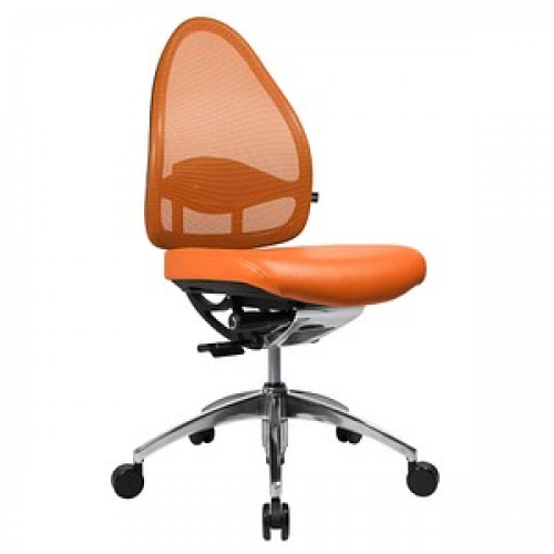 Topstar Bürostuhl Open Base, J490AS14 Stoff orange, Gestell alu