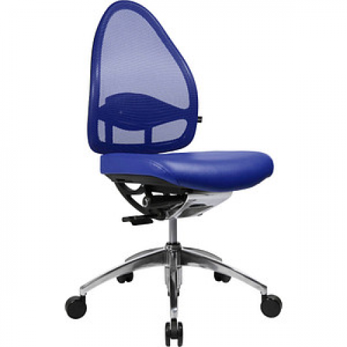 Topstar Bürostuhl Open Base, J490AS18 Stoff blau, Gestell alu