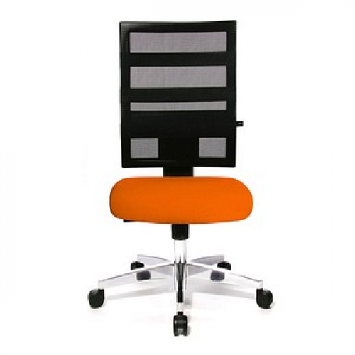 Topstar Bürostuhl X-Pander, 9590T340 Stoff orange, Gestell alu