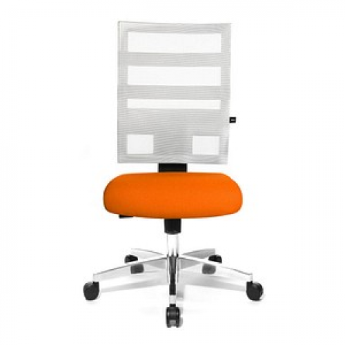 Topstar Bürostuhl X-Pander, 9590T343 Stoff orange, Gestell alu