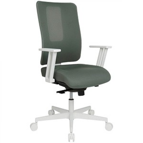 Topstar Bürostuhl Sitness Life 50, FY530E CR22 Stoff grau, Gestell weiß