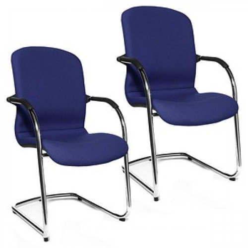 2 Topstar Besucherstühle Open Chair 110 OC690 T38 royalblau Stoff