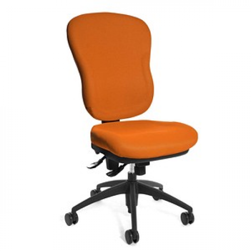 Topstar Bürostuhl Wellpoint 30 SY, 8060 BC4 Stoff orange, Gestell schwarz