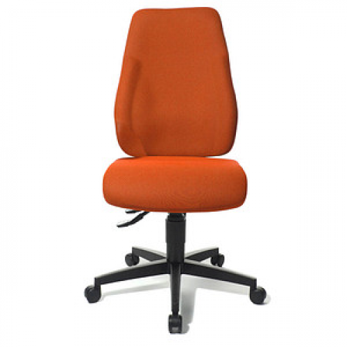 Topstar Bürostuhl Lady Sitness®, LT0BK BC4 Stoff orange, Gestell schwarz